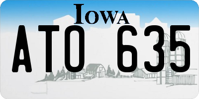 IA license plate ATO635