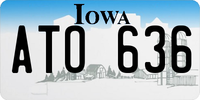 IA license plate ATO636