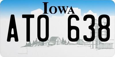IA license plate ATO638