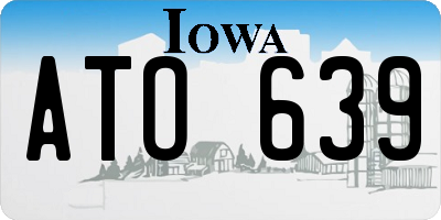 IA license plate ATO639