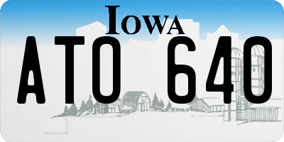 IA license plate ATO640