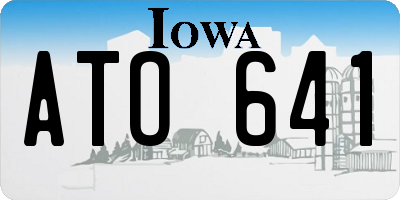IA license plate ATO641