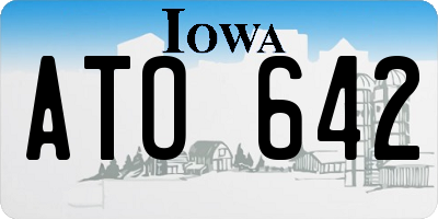 IA license plate ATO642