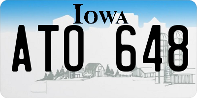 IA license plate ATO648