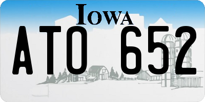 IA license plate ATO652