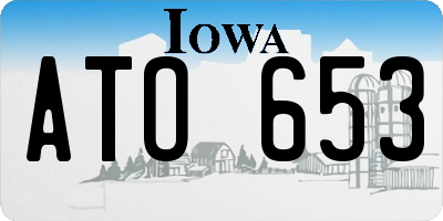 IA license plate ATO653