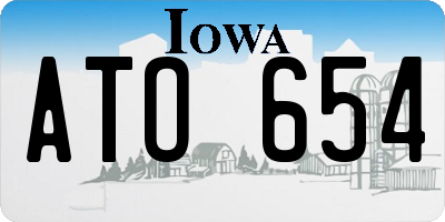 IA license plate ATO654