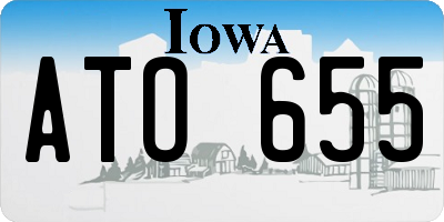 IA license plate ATO655