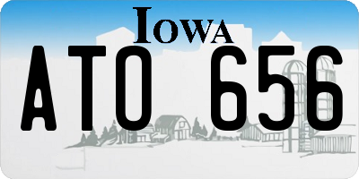 IA license plate ATO656