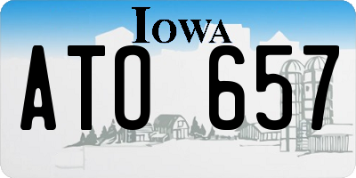 IA license plate ATO657