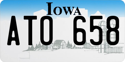 IA license plate ATO658