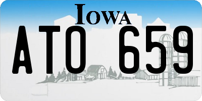 IA license plate ATO659