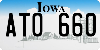 IA license plate ATO660