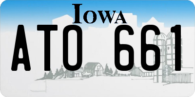IA license plate ATO661