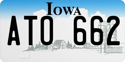 IA license plate ATO662