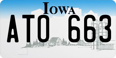 IA license plate ATO663