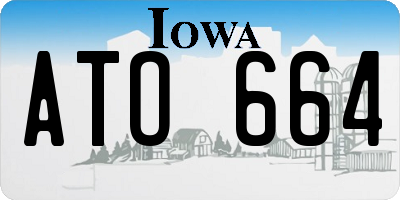 IA license plate ATO664