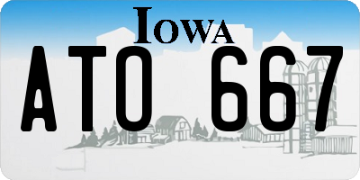 IA license plate ATO667