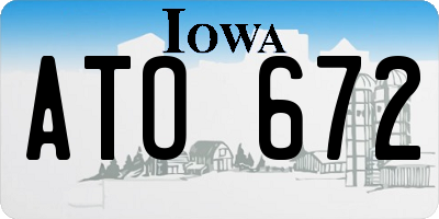 IA license plate ATO672
