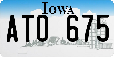 IA license plate ATO675