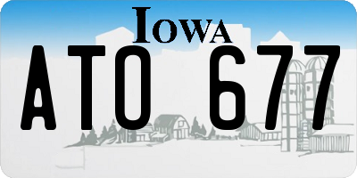 IA license plate ATO677