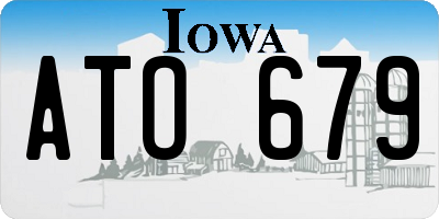 IA license plate ATO679