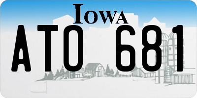 IA license plate ATO681