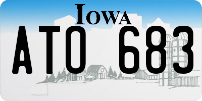 IA license plate ATO683