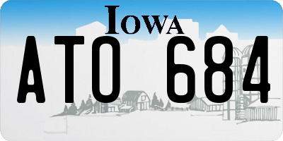 IA license plate ATO684
