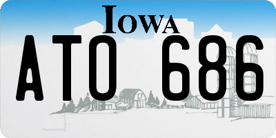 IA license plate ATO686