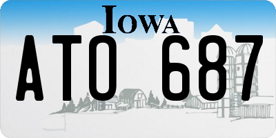 IA license plate ATO687