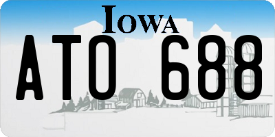 IA license plate ATO688