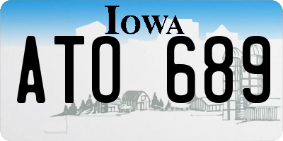IA license plate ATO689