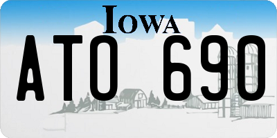 IA license plate ATO690