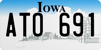 IA license plate ATO691