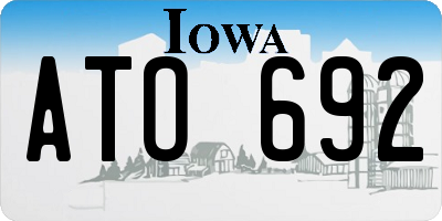 IA license plate ATO692