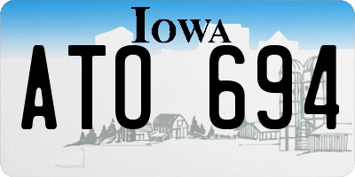 IA license plate ATO694