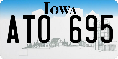 IA license plate ATO695