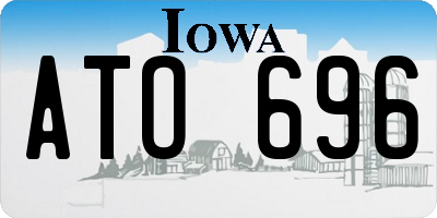 IA license plate ATO696