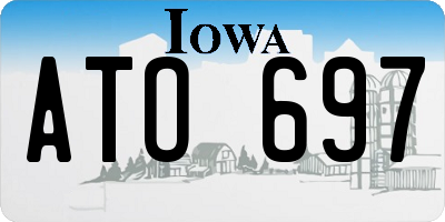IA license plate ATO697