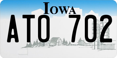 IA license plate ATO702