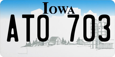 IA license plate ATO703