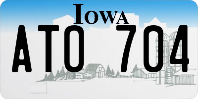 IA license plate ATO704