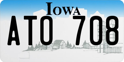 IA license plate ATO708