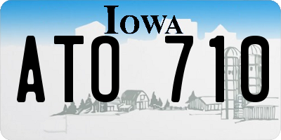 IA license plate ATO710