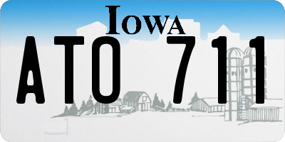 IA license plate ATO711