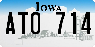 IA license plate ATO714