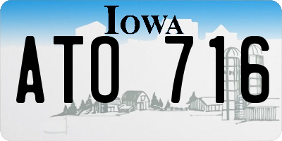 IA license plate ATO716