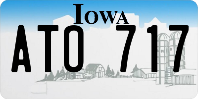 IA license plate ATO717