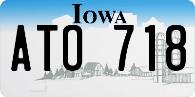 IA license plate ATO718